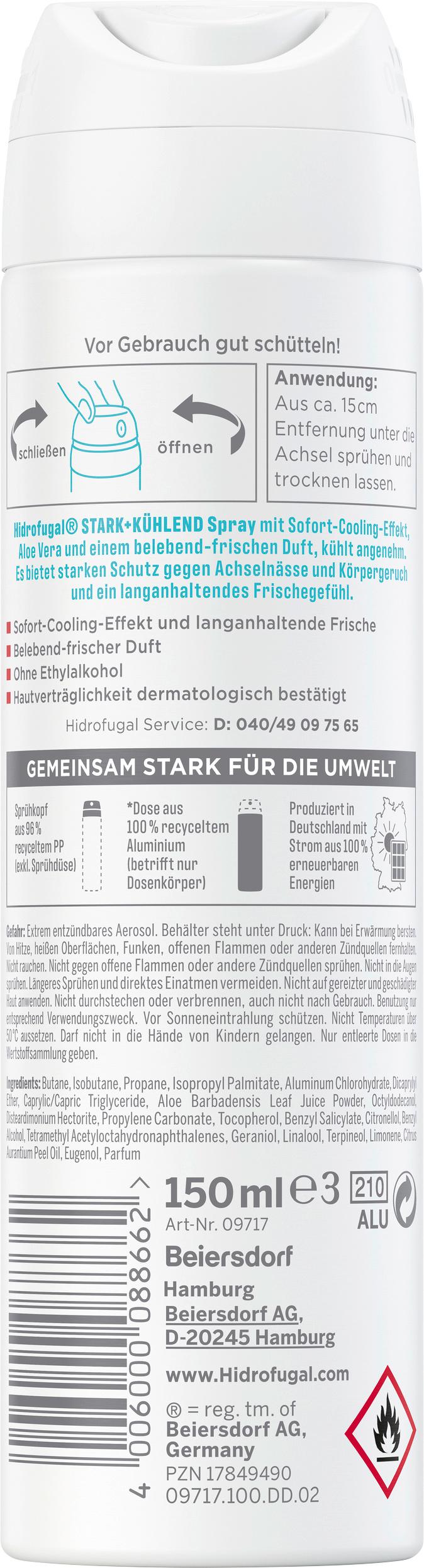 Produktbild HIDROFUGAL Deo Spray Stark&Kühlend Anti-Transpirant 2 von 6