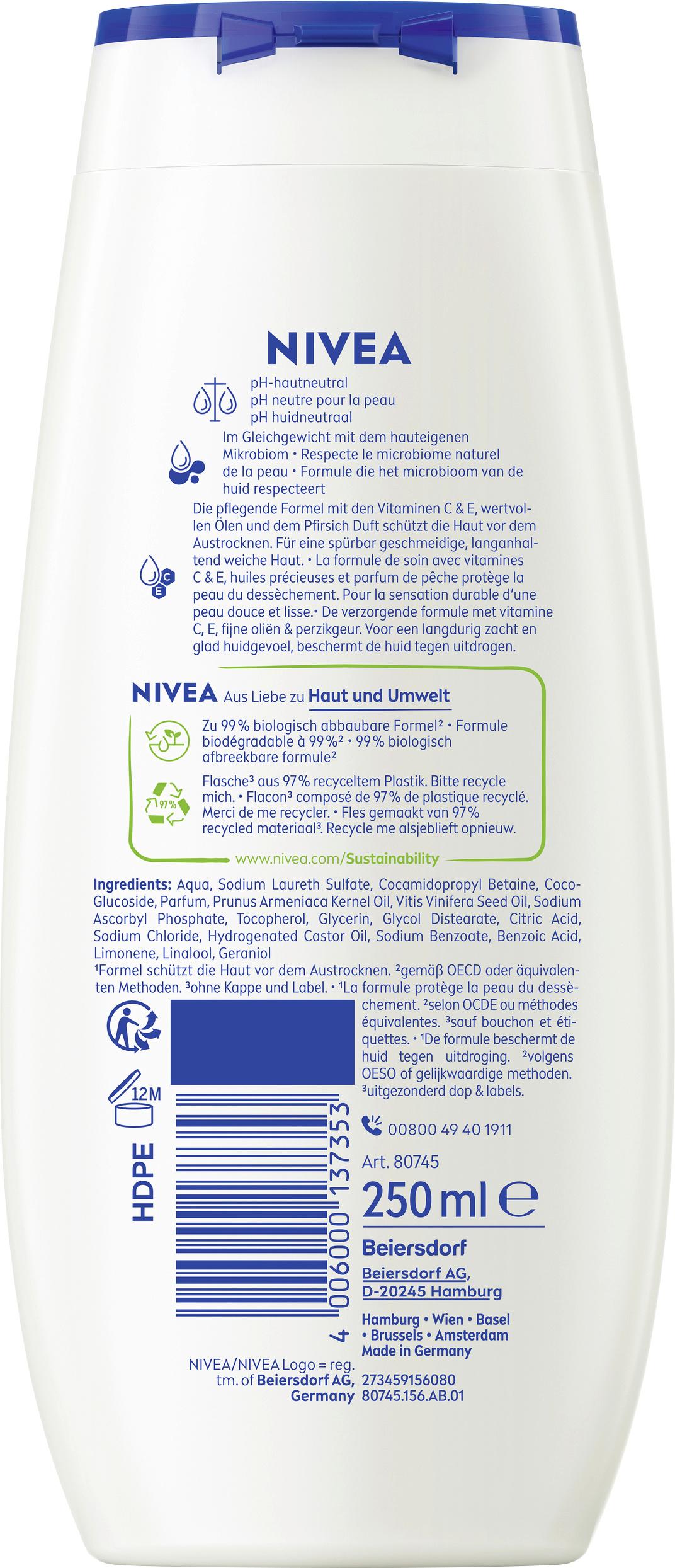 Produktbild NIVEA Pflegedusche Peach&Apricot Seed Oil 2 von 2