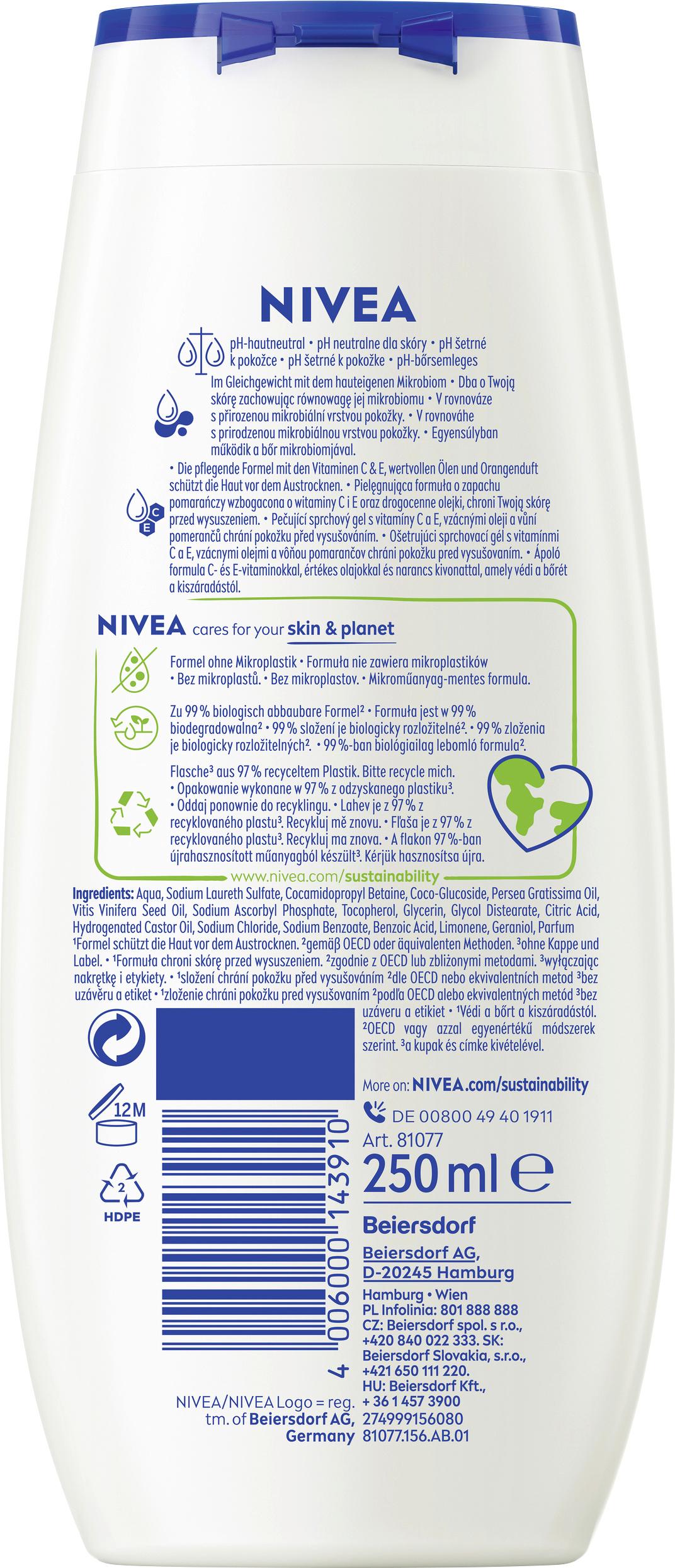 Produktbild NIVEA Pflegedusche Summer Happiness  Orange 2 von 2