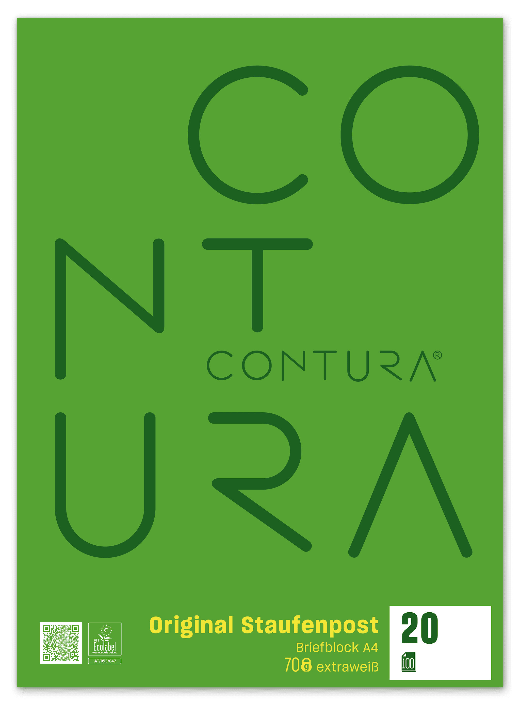 Contura Briefblock Staufenpost A4 100 Blatt 70g/m² Lin 20, blanko