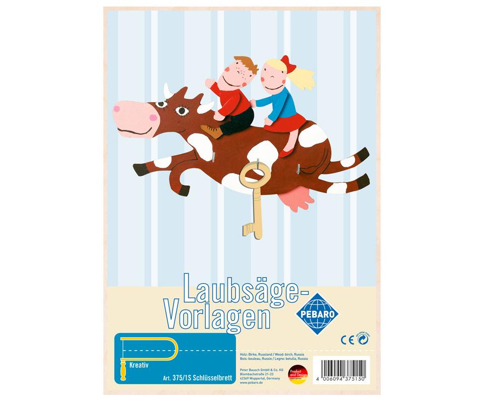 Pebaro - Laubsägevorlage DIN A4, 1 Platte, Schlüsselbrett