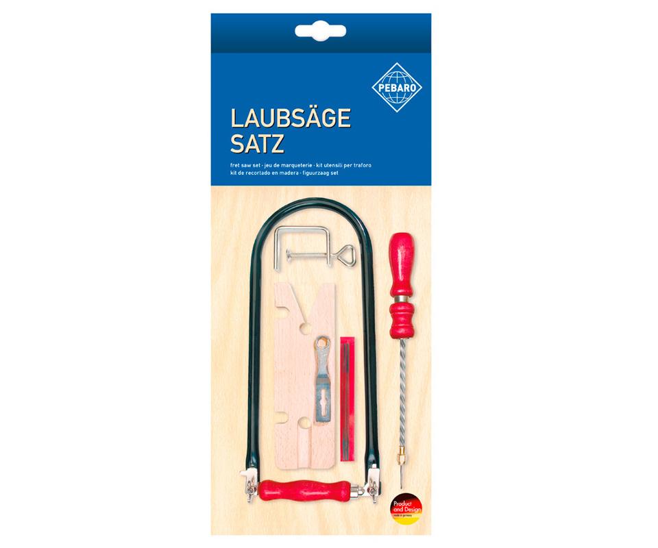 Pebaro - Laubsägegarnitur im Karton, mit Drillbohrer
