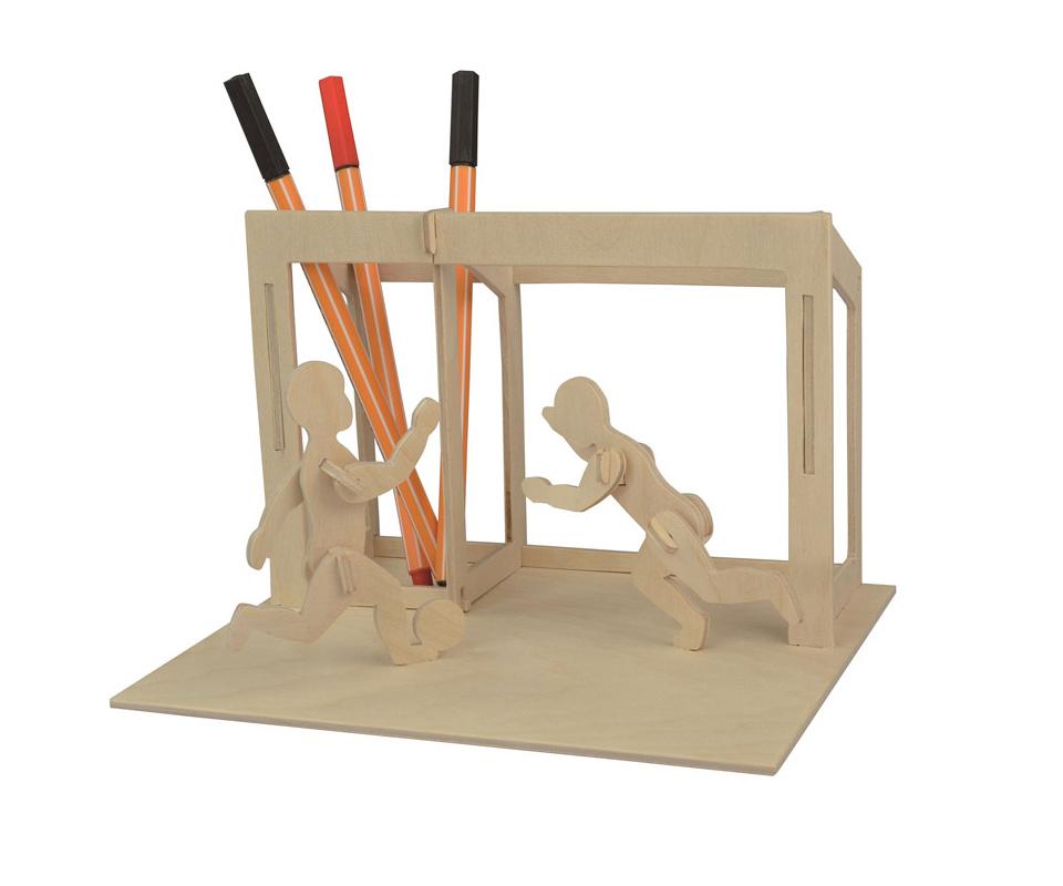 Pebaro - Holzbausatz Stiftehalter Fußball