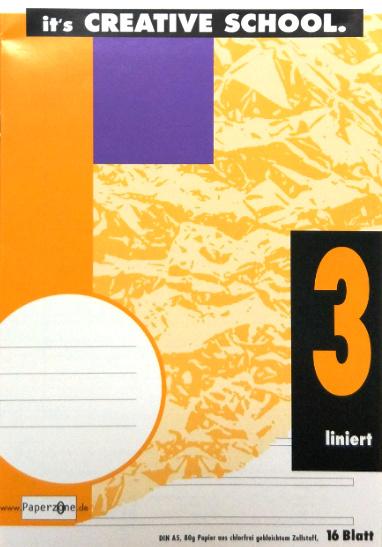 PAPERZONE Heft A5 Lineatur 3 16 Blatt