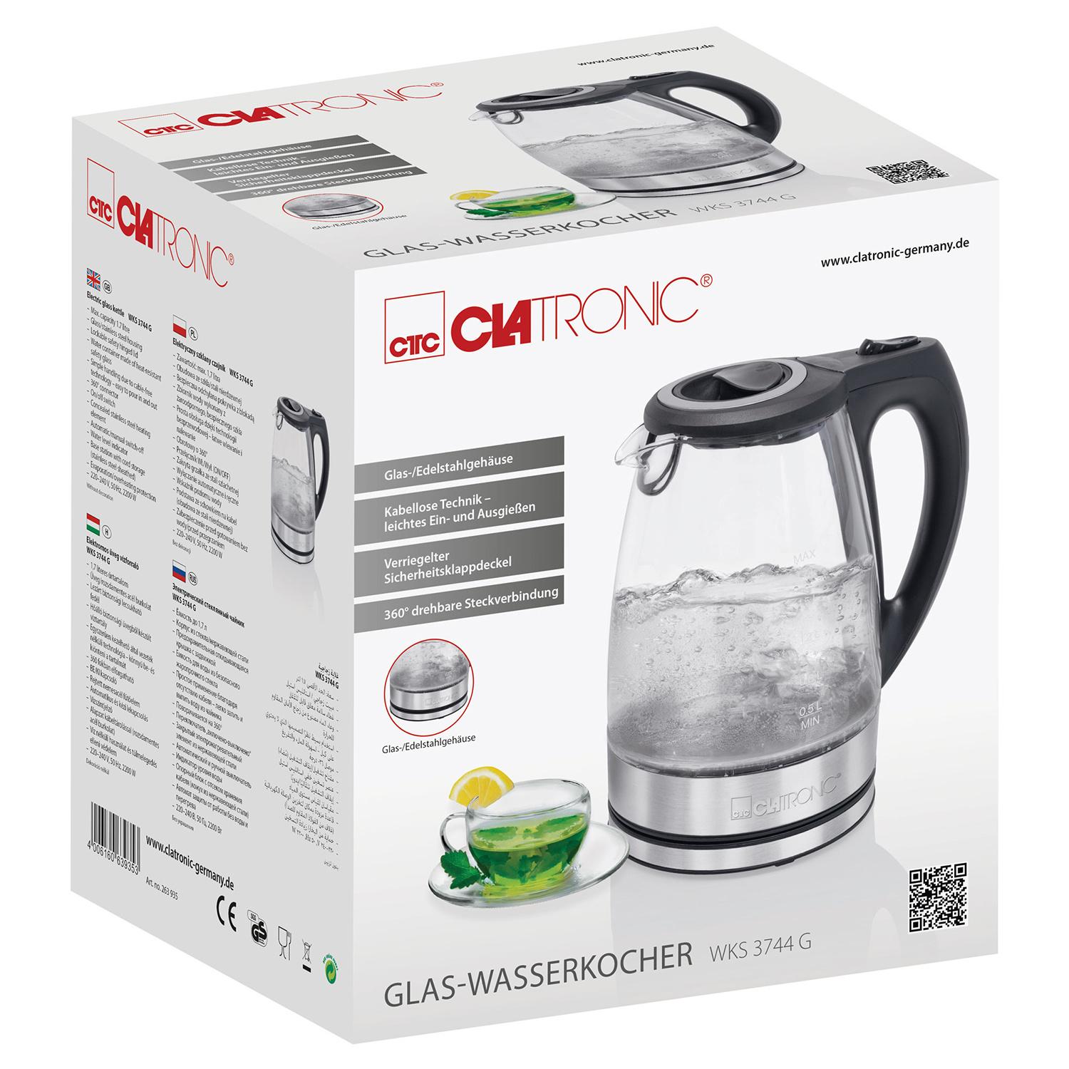 Produktbild CLATRONIC Wasserkocher Glas WKS 3744 1,7l 2 von 5
