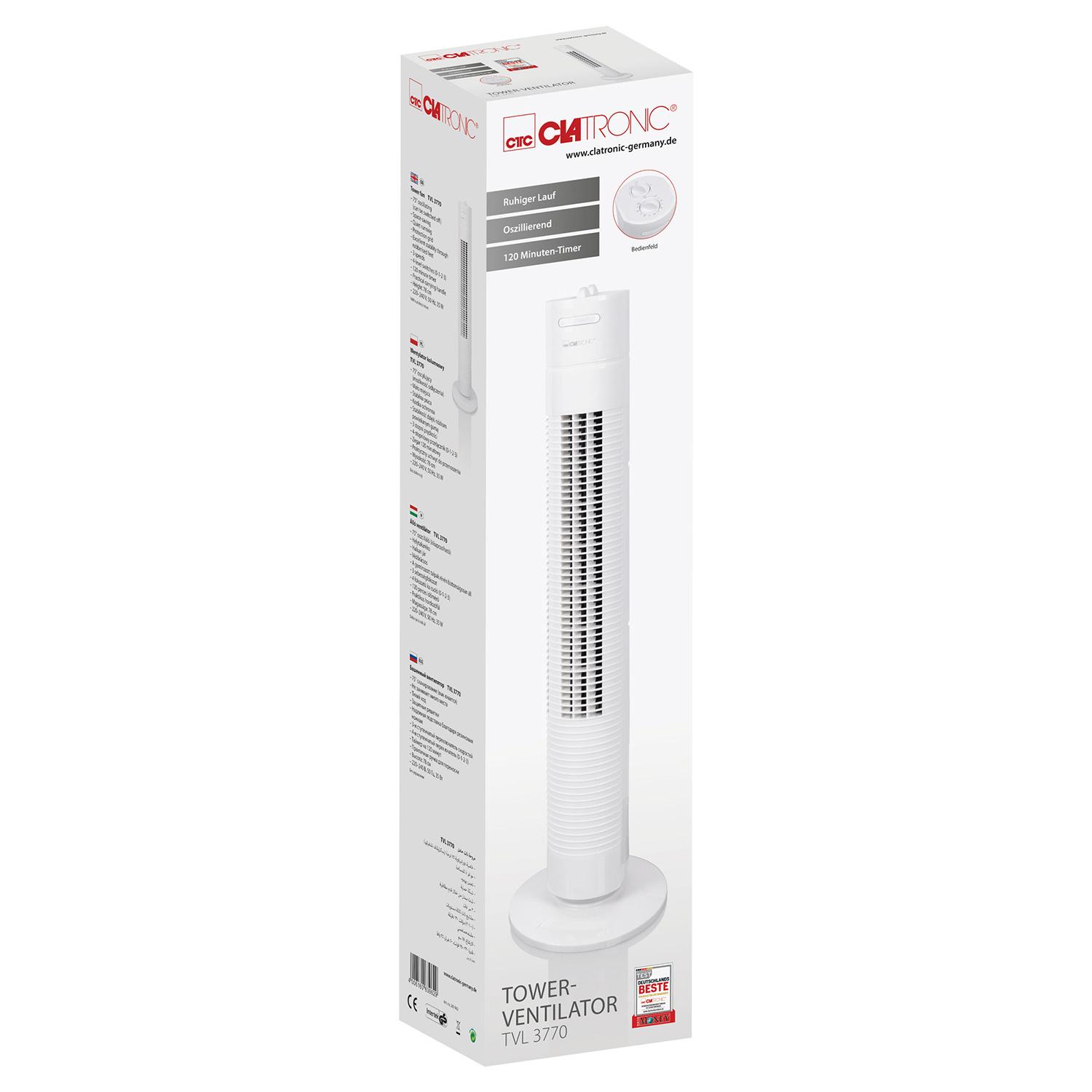 Produktbild CLATRONIC Turmventilator TVL3770 weiß 2 von 7