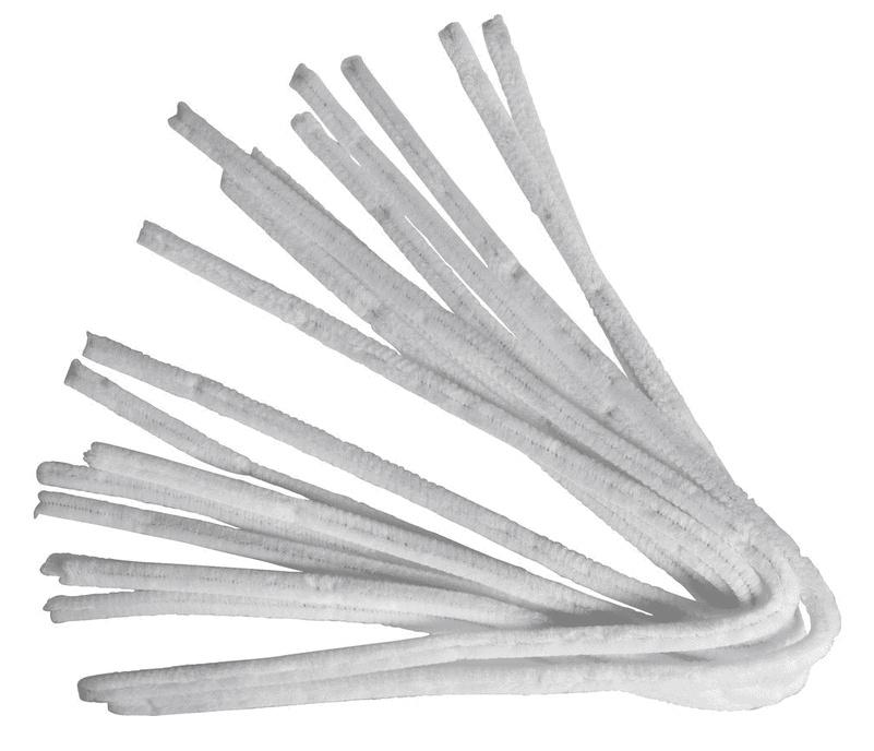 rayher CHENILLE-DRAHT 9MM 50CM WEISS 10 STK. 5210602