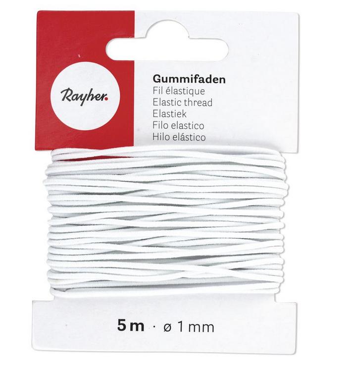 rayher GUMMIFADEN 1MMX5M WEISS 8908902
