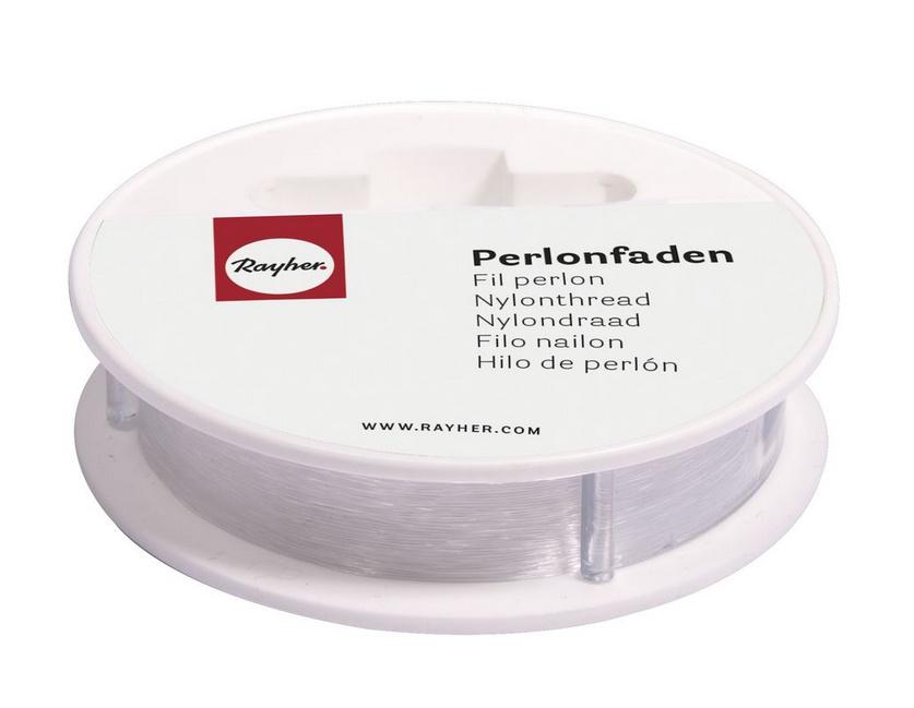 rayher PERLONFADEN 0,35MMX50M WEISS 8900400