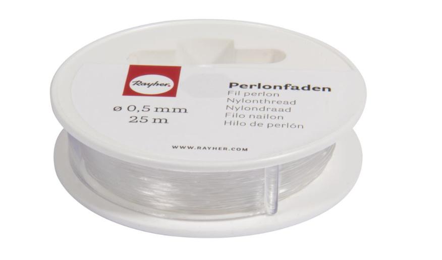 rayher Perlonfaden 0,5mm ø Reißfest 10kg 8900500