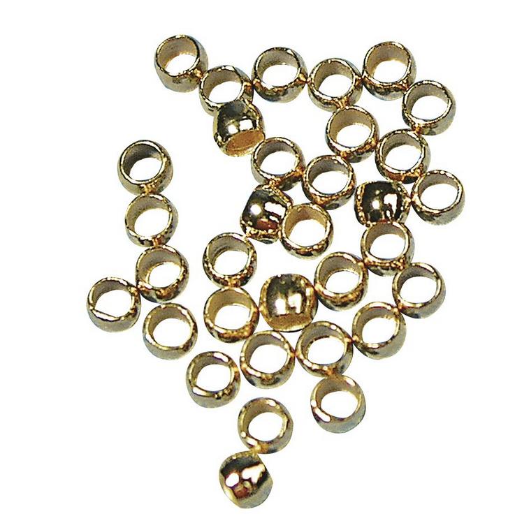 rayher QUETSCHPERLE 1,4/2MM GOLD 35ST. 2225306