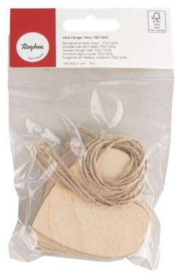 Produktbild rayher Holz Hänger Herz 100%7x6,5x0,3cm Natur 4 von 4