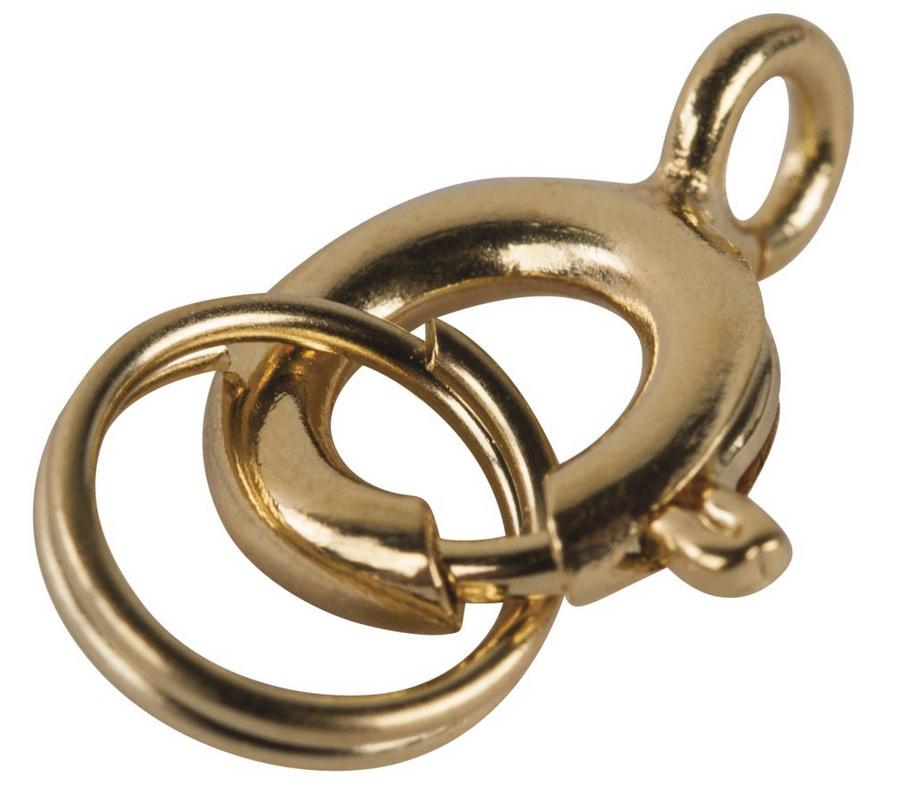 rayher FEDERRINGE M. SPALTRING 7MM GOLD 4 STÜCK 2219006