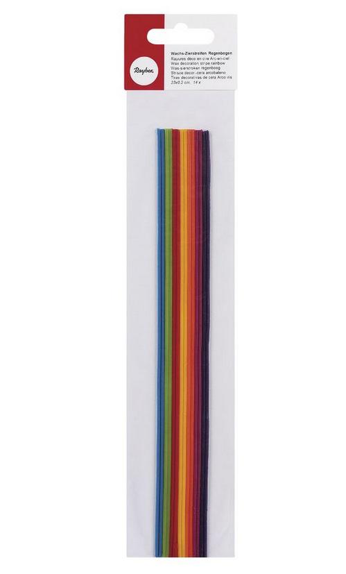 Produktbild rayher WACHS-ZIERSTREIFEN REGENB. 2MMX23CM 14 STUECK 3107800 2 von 2
