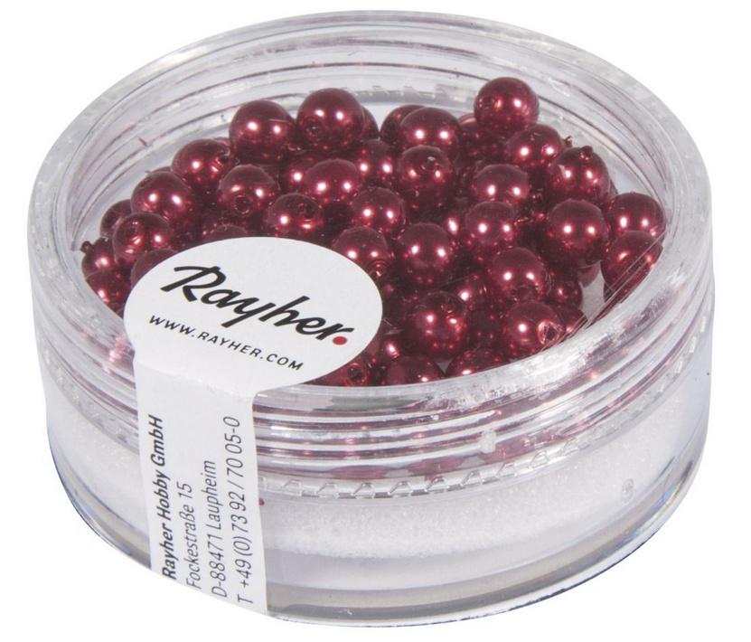 rayher RENAISSANCE GLASWACHSPERLEN 4MM KLASSIKROT 85 STÜCK DOSE 14400287