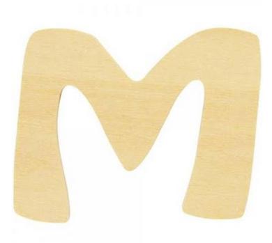rayher HOLZ BUCHSTABE 6CM M  62249000