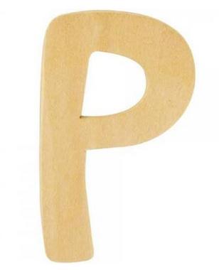 rayher HOLZ BUCHSTABE 6CM P  62252000