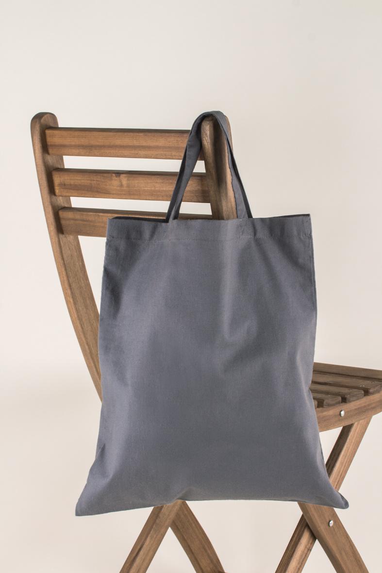 rayher Baumwolltasche uni grau 38x42cm