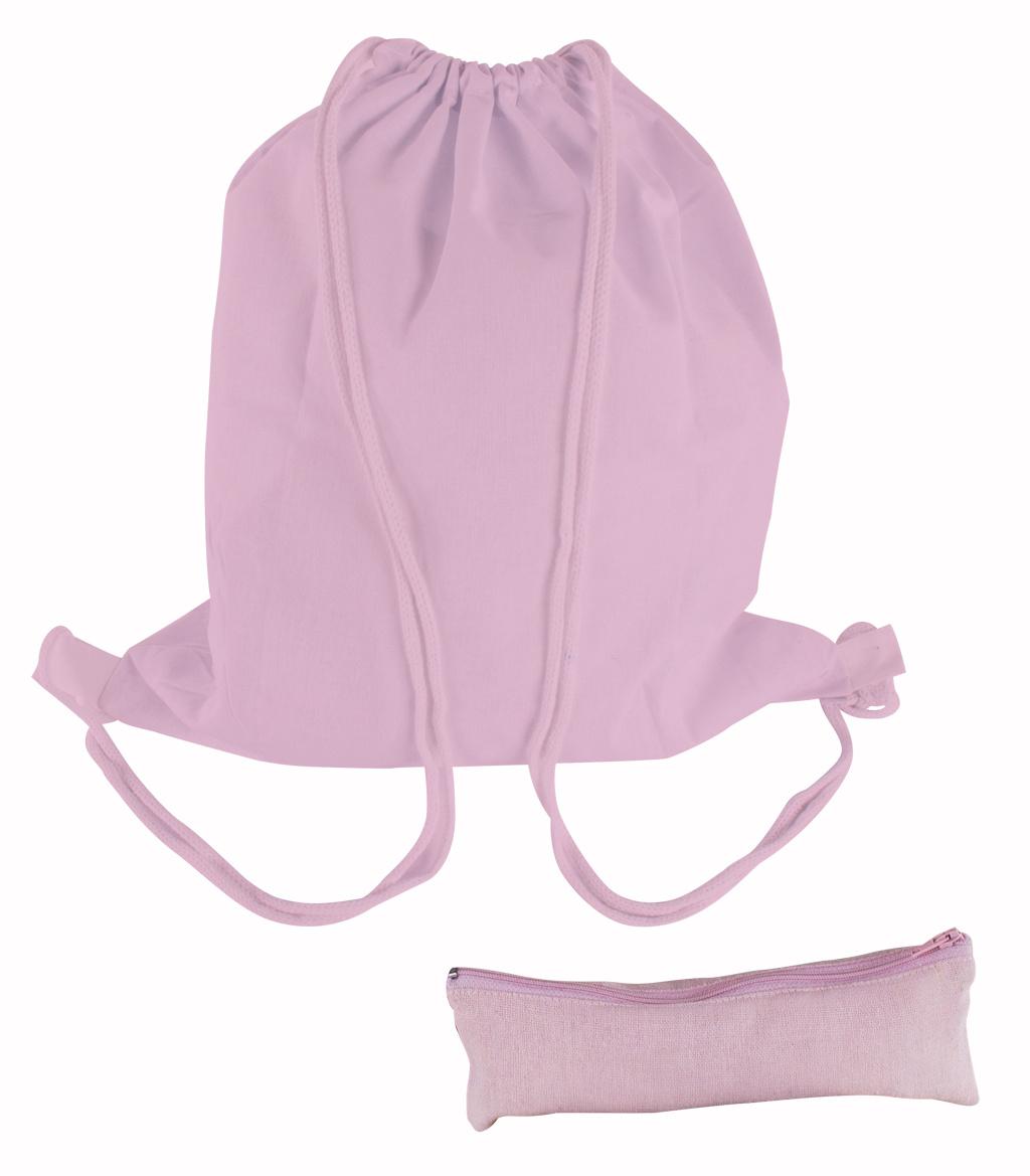 rayher Turnbeutel mit Stiftetasche rose