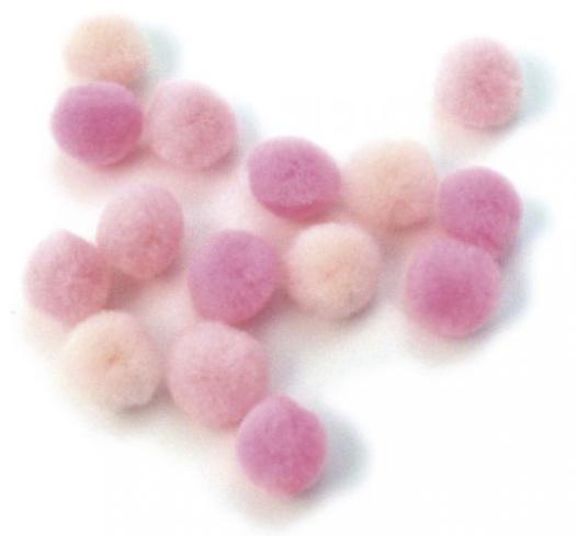 rayher Pompons ø 15 mm 60 Stück rosa
