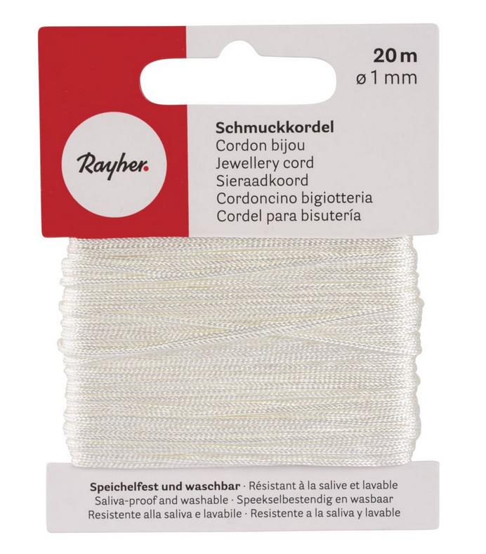 rayher SCHMUCKKORDEL 1MMX20M CREME 8947396