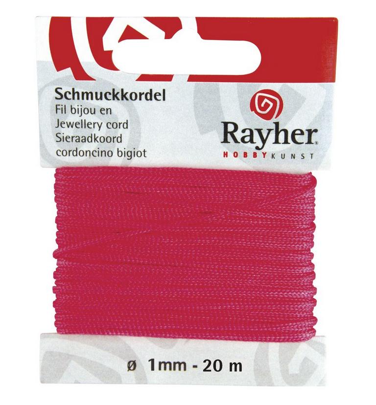 rayher SCHMUCKKORDEL PINK 1MM/20M 8947333