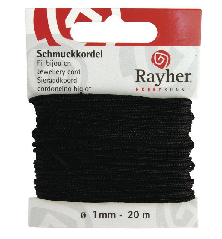 rayher SCHMUCKKORDEL 1MMX20M SCHWARZ 8947301