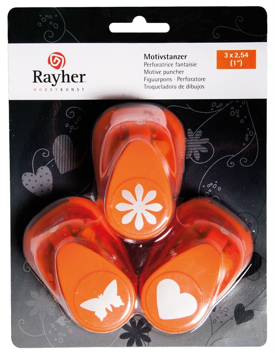 Produktbild rayher Motivstanzer Herz,Blume,Schmetterling 2 von 3