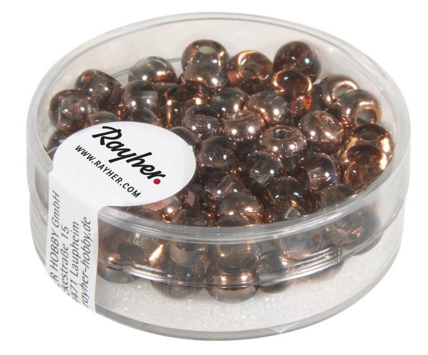 rayher ROCAILLESMIX METALLIC M.GROSSLOCH 5,5MM KUPFER 80ST. DOSE 14825638