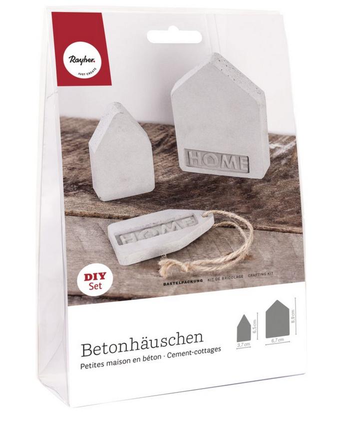 rayher BP: Betonhäuschen (2x klein/1x groß)