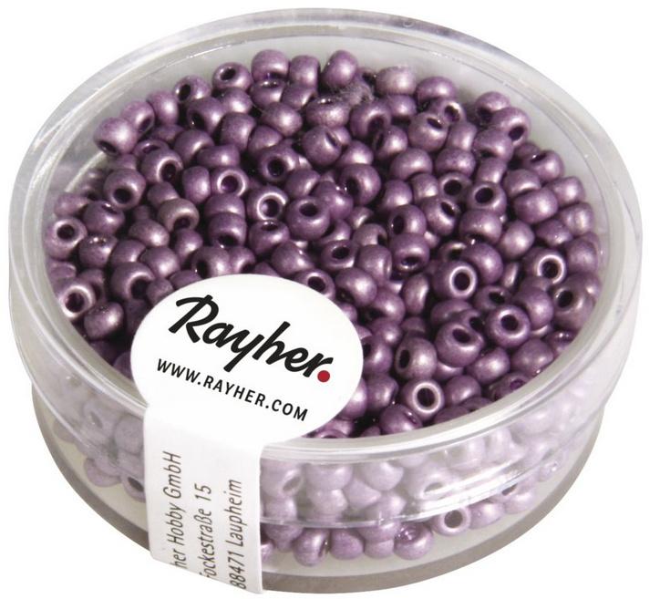 rayher Metallic-Rocailles matt Violett 2,6 mm ø