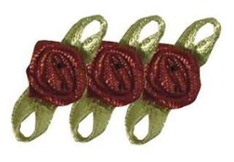 rayher ROESCHEN MIT SCHLEIFE WEINROT 20ST. 5400219