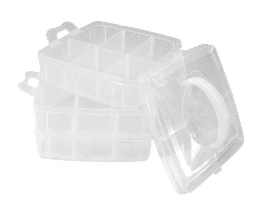 Produktbild rayher SORTIERBOX M.TRAGEGRIFF 15X15X13CM 3X6 FÄCHER 3918100 2 von 2