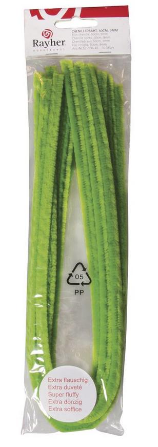 Produktbild rayher Chenilledraht, hell oliv, 50cm, Stärke 9 mm, SB-Btl 10Stück 2 von 3