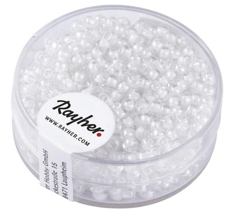 rayher ROCAILLES ARKTIS 2,6MM GELUESTERT WEISS 17G DOSE 14312102