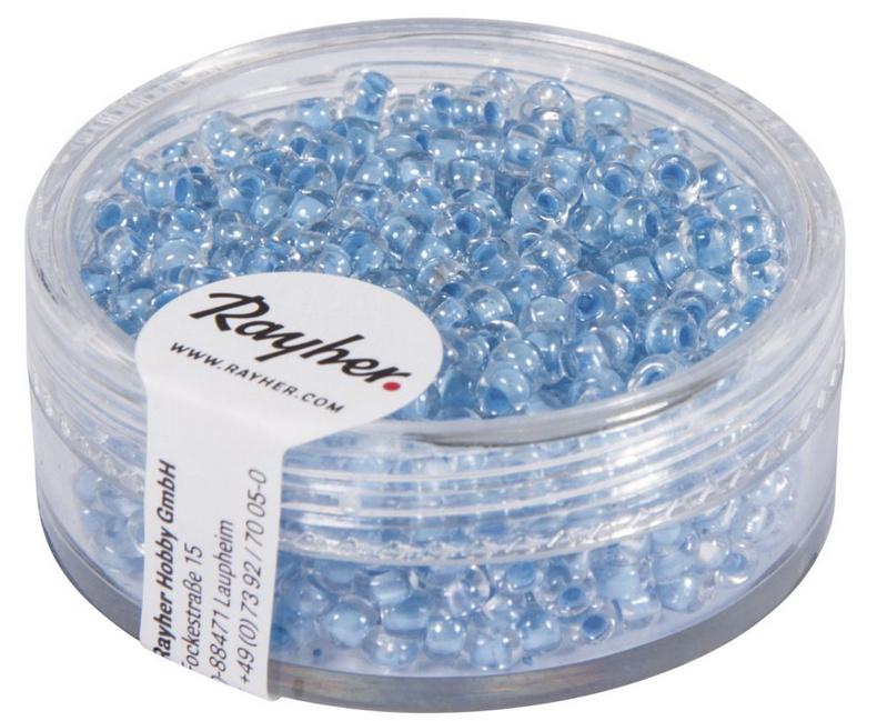 rayher Rocailles Arktis gelüstert Hellblau 2,6 mm ø