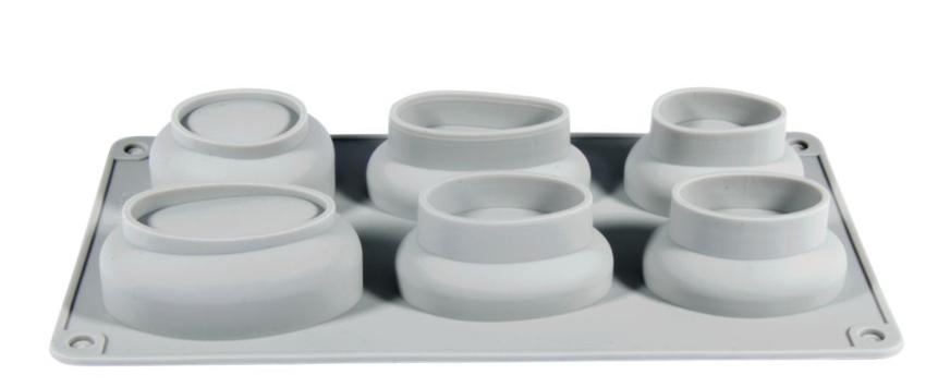 Produktbild rayher Silikon-Gießform Steine 14,5x26x3,5cm 6 Formen 4 von 5