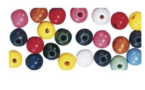 rayher HOLZPERLE POL. 8MM 82STK. BUNT 1250249
