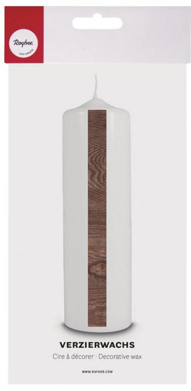 rayher Wachsfolie Holzoptik 20x10cm Dunkelbraun