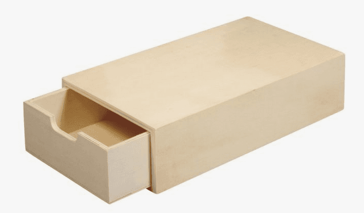 Holz Schatulle Mix Credit20x10x5cm ausziehbares Innenfach