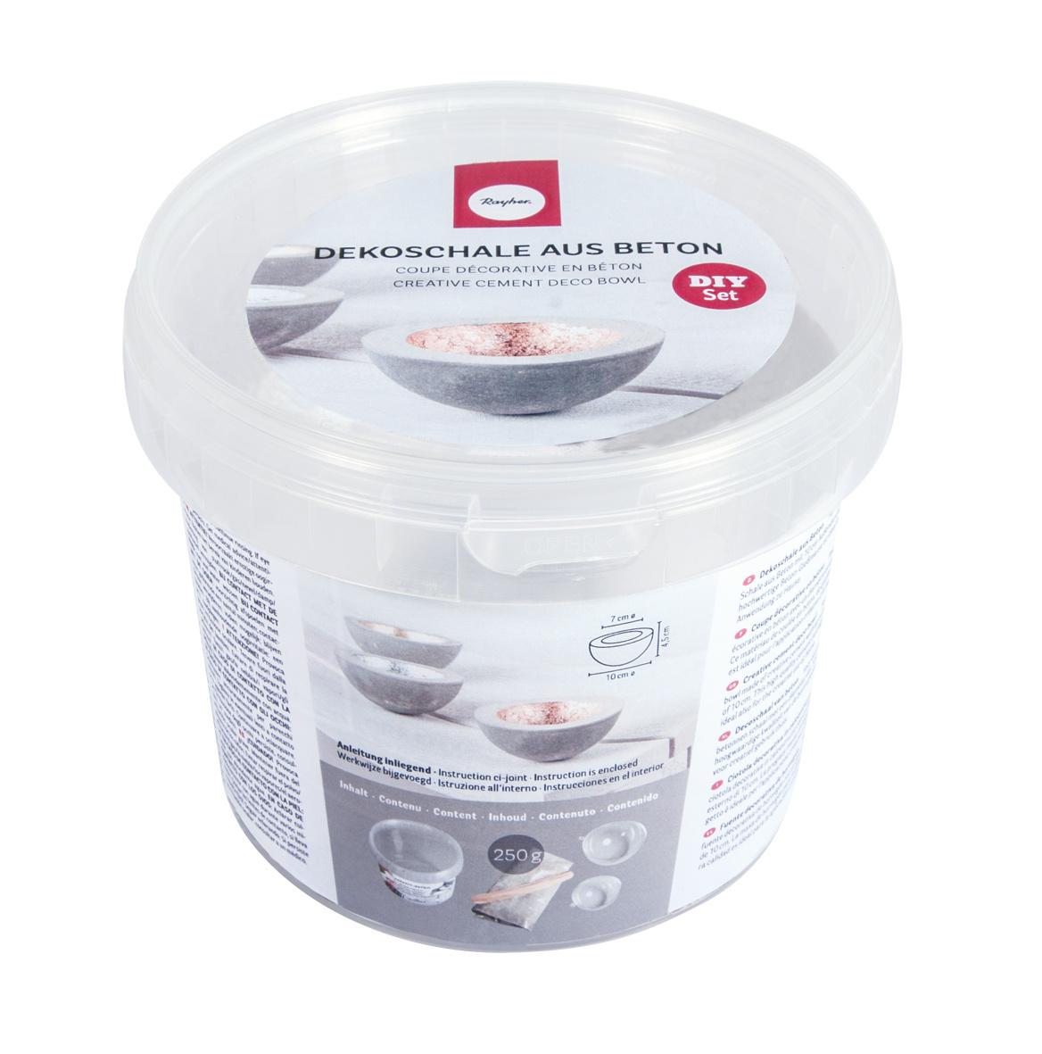 Produktbild rayher Kreativ-Beton Set Schale, 250 g Beton inkl. Zubehör, Eimer 3 von 4