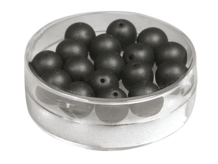 rayher SILK BEADS GLAS PERLE 18ST.8MM SCHWARZ 14692576