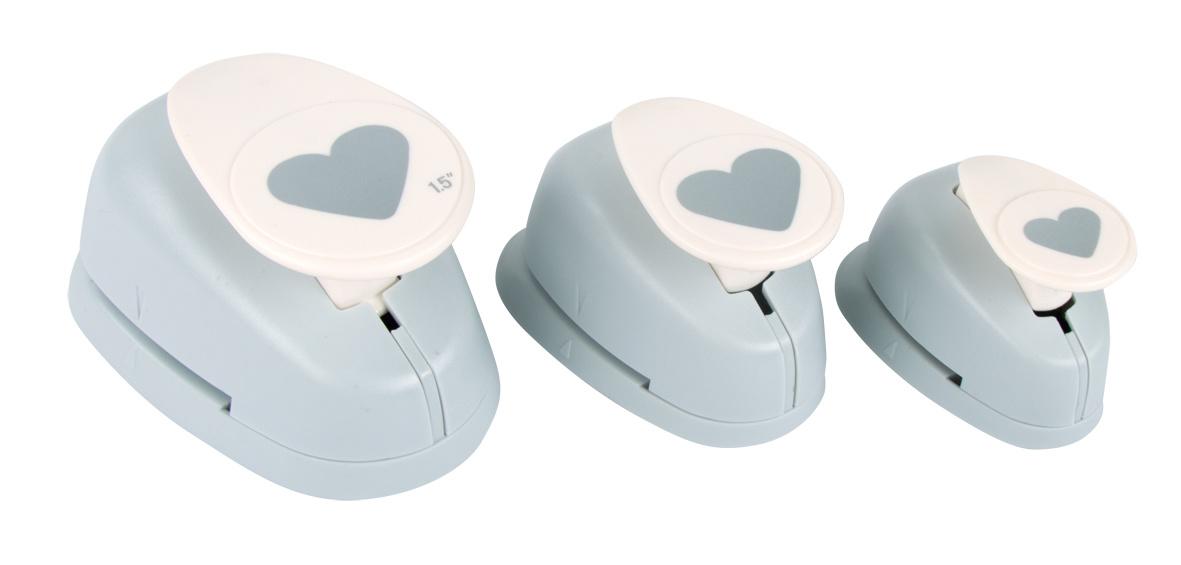 Produktbild rayher Motivstanzer Set Herzen 1,6cm+2,54cm+3,81cm 3Stück 3 von 4