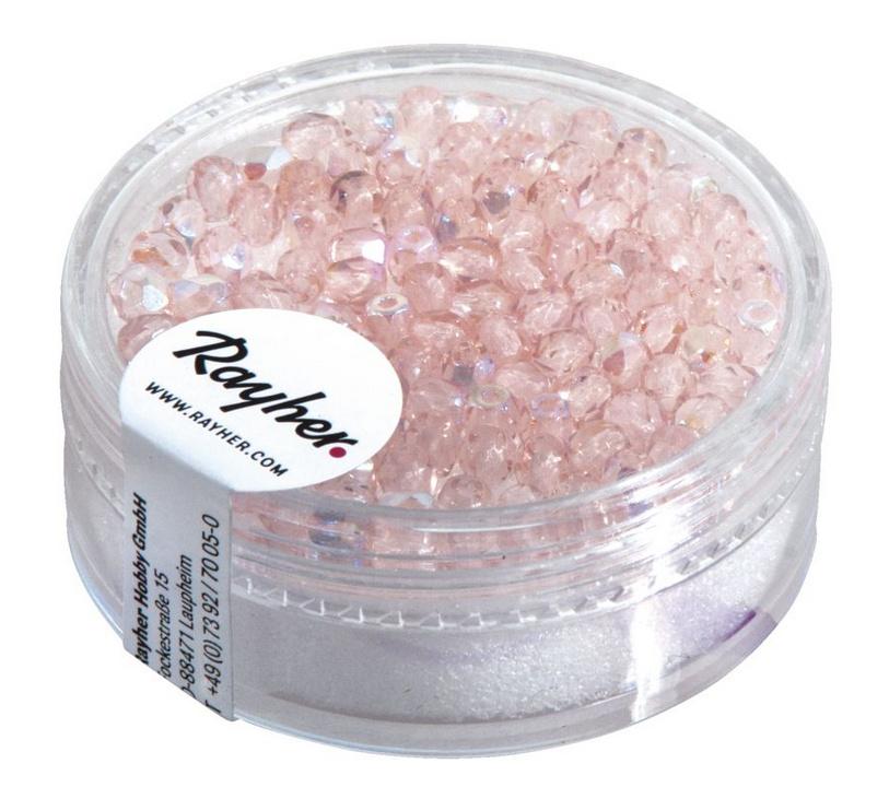 Produktbild rayher GLAS-SCHLIFFPERLE 3MM IRI.ROSENQUARZ 100 STÜCK 14202810 2 von 2