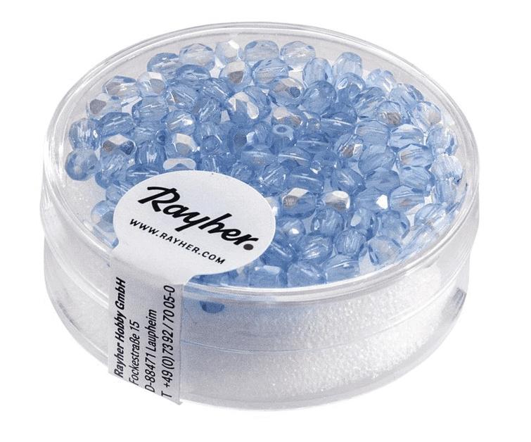 Produktbild rayher GLAS-SCHLIFFPERLE 3MM IRI.AQUAMARIN 100 STÜCK 14202825 2 von 2