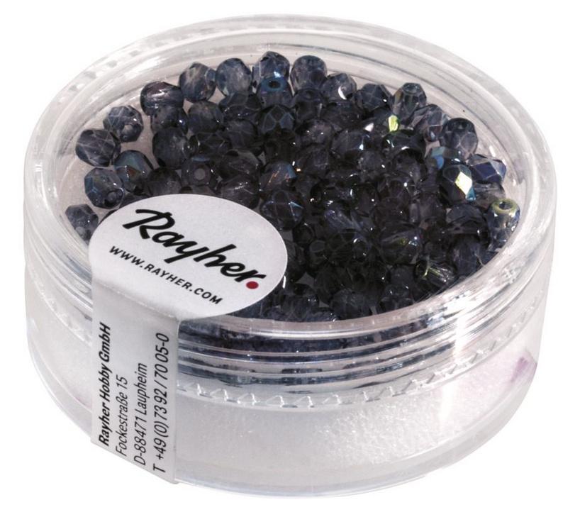 Produktbild rayher GLAS-SCHLIFFPERLE 3MM IRI.ONYX 100 STÜCK 14202850 2 von 2