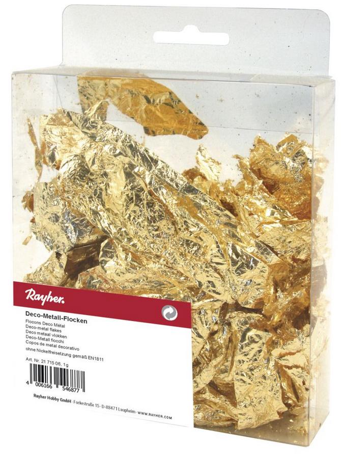 rayher DECO-METALL FLOCKEN 1G GOLD 2171506