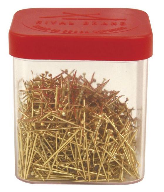 rayher STECKNADELN 18MM Dose 50 g (ca. 950 Stück) MESSING 2105600