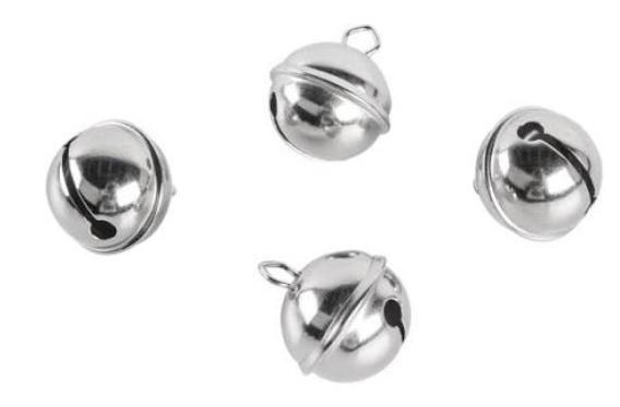 rayher METALLGLOECKCHEN 29MM PLATIN  4 ST.    2503421
