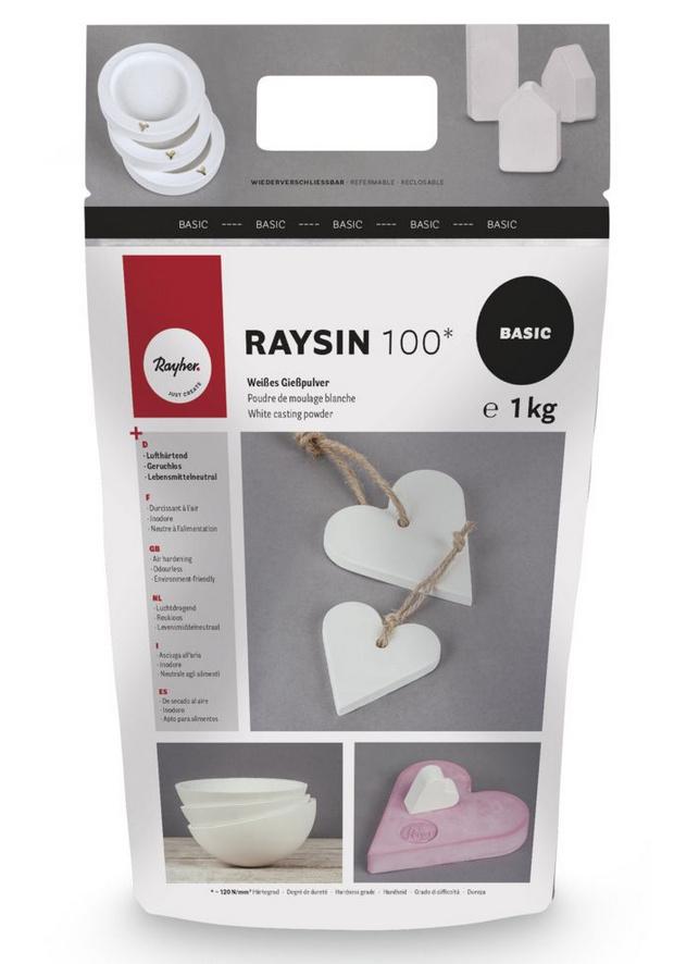 rayher Gießpulver Raysin 100, Gießpulver Raysin 100, weiß, Beutel 1 kg